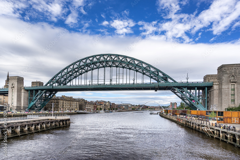 Looking down the River Tyne between Newcastle and Gateshead