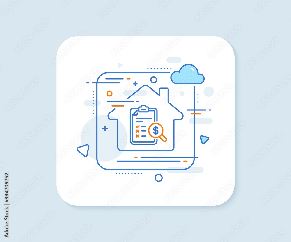 Accounting report line icon. Abstract vector button. Audit sign. Check finance symbol. Accounting report line icon. Home concept badge. Vector Accounting report line icon. Abstract vector button. Audit sign. Check finance symbol. Accounting report line icon. Home concept badge. Vector