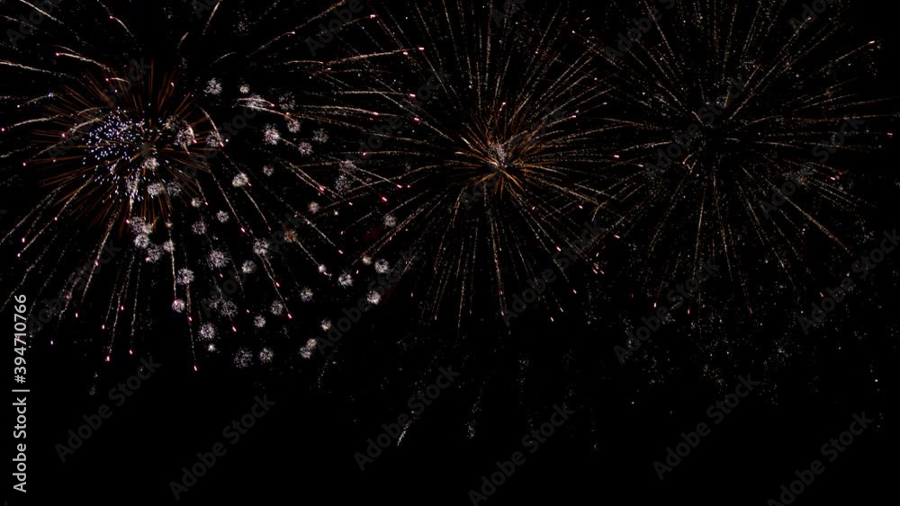 A great fireworks against black background in the night