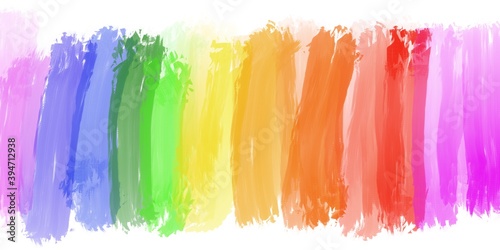 Beautiful rainbow color on white background. Colorful backdrop for decorating, wallpaper, fabric and etc.