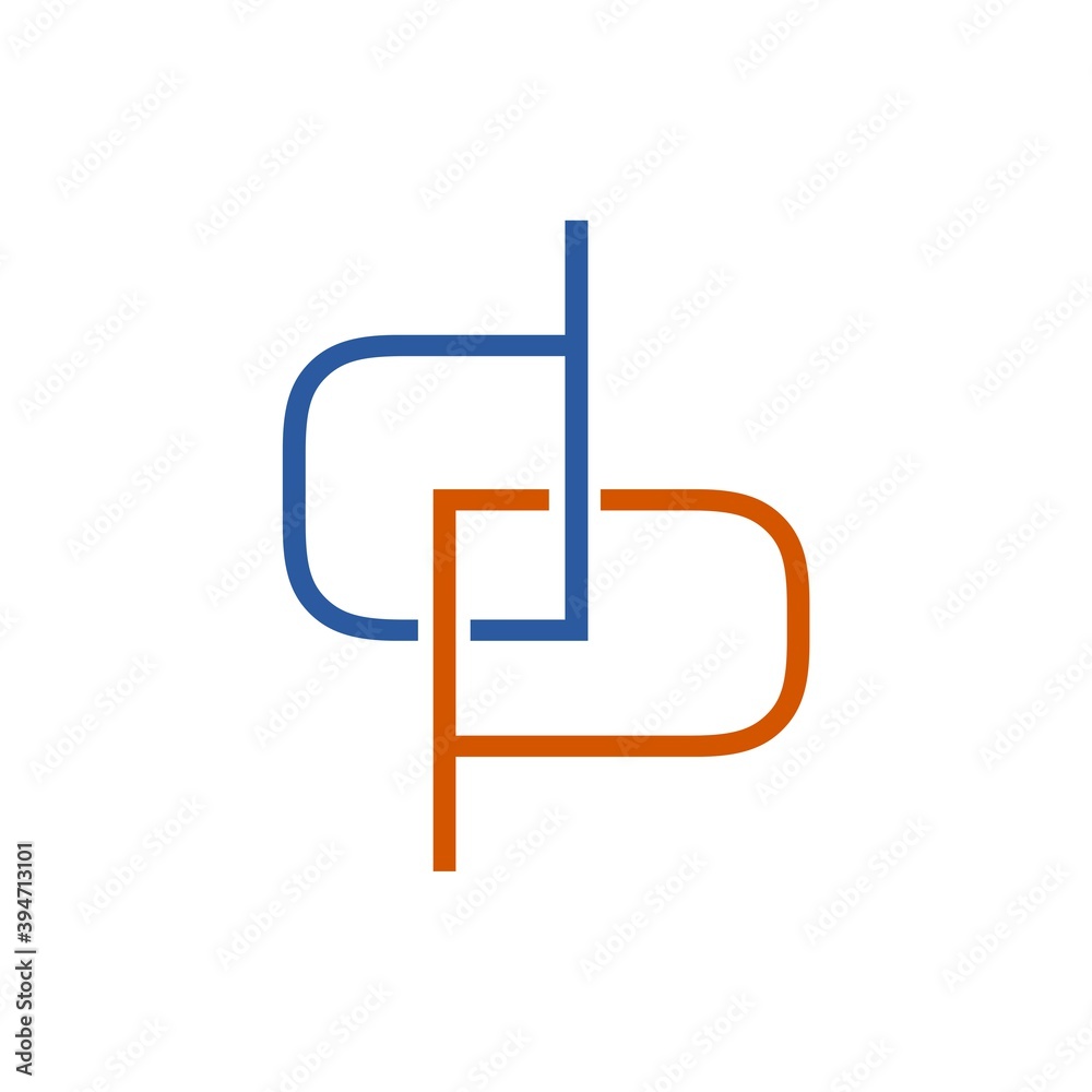 Initial dP Letter Logo Design isolated on white background Initial dP Letter Logo Design isolated on white background
