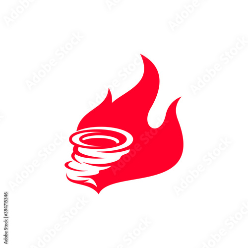 Fire Tornado logo vector template, Creative Twister logo design concepts, icon symbol, Illustration