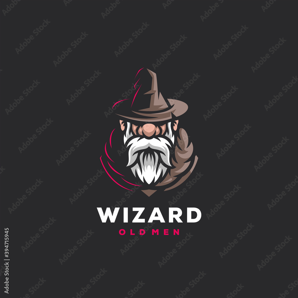 wizard gaming sports logo design
