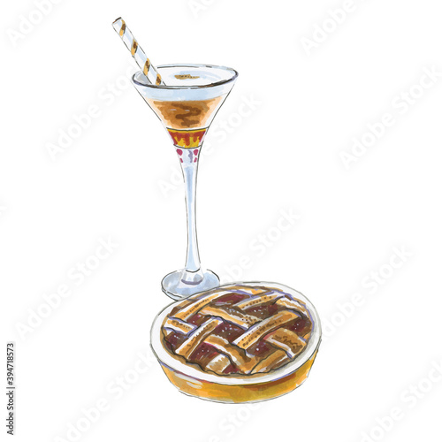 Mead raf, cake, grape pie