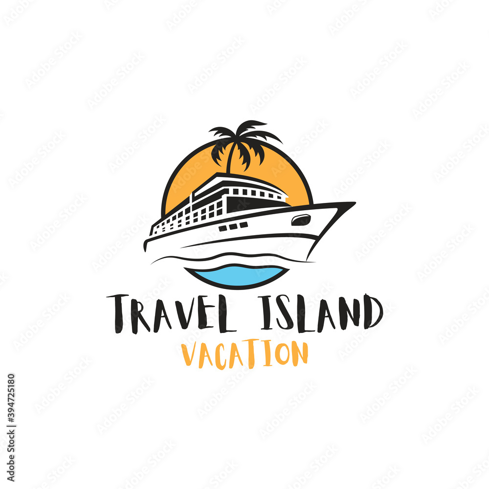 Travel island Concept logo design Travel island Concept logo design