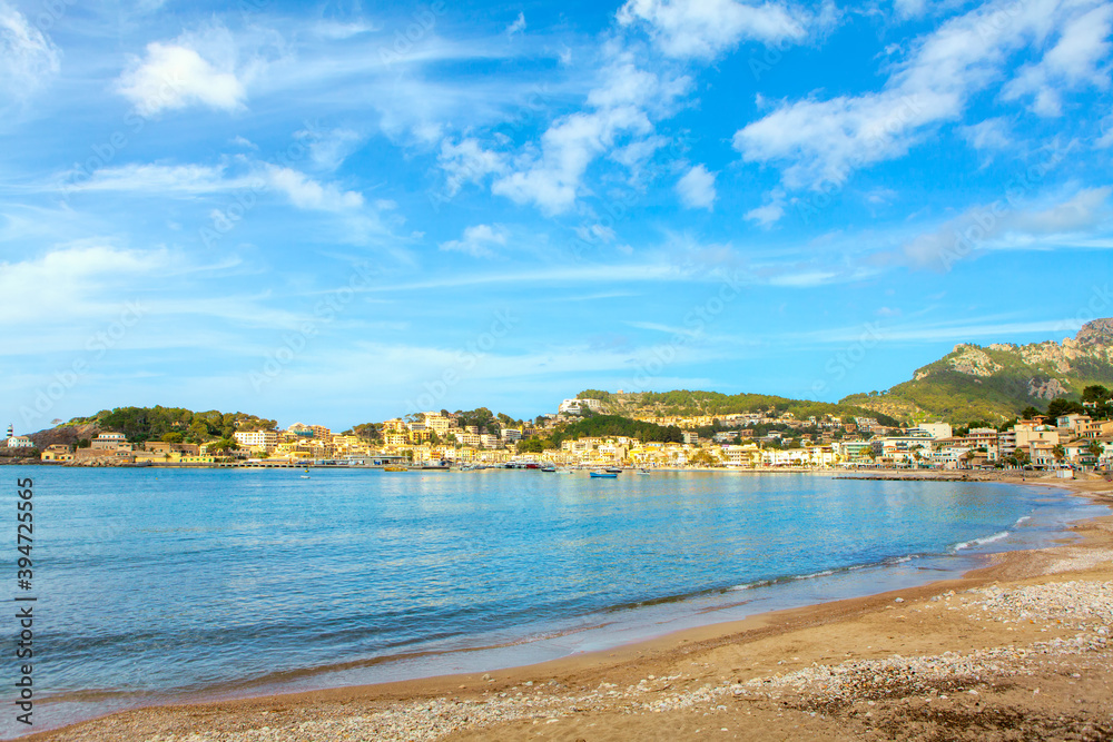 Port de Soller Bay Scenery of Mallorca . Balearic Islands coast Port de Soller Bay Scenery of Mallorca . Balearic Islands coast