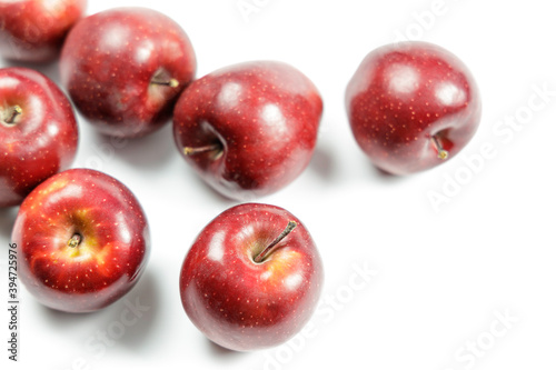 delicious red apples isolated on white