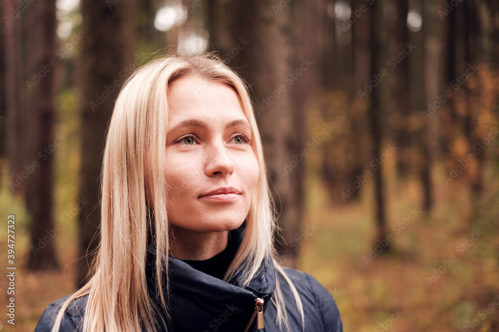 A girl in autumn forest