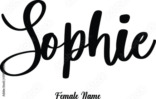 Sophie-Female Name Calligraphy Phrase on White Background