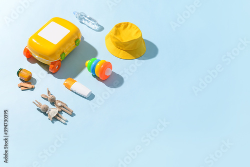 Composition of child beach ...