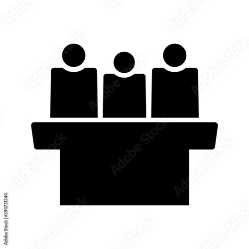 Jurors icon isolated on white background. Vector illustration