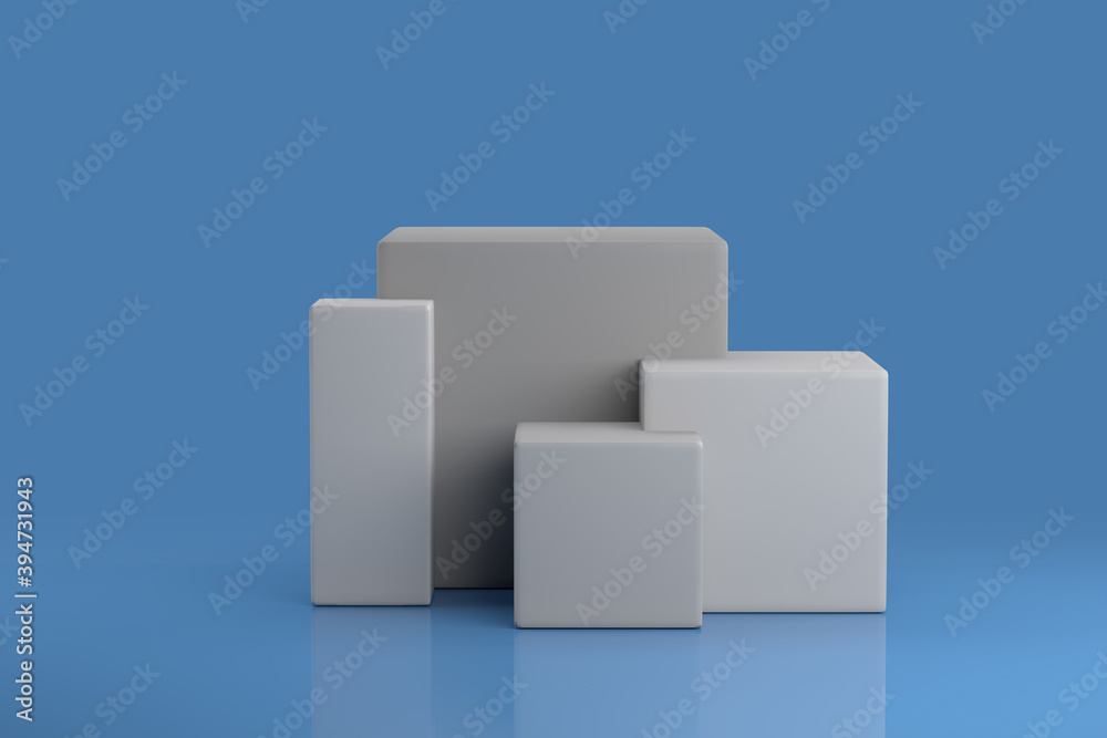 Cube Pedestal Template. Studio Scene For Product Display. 3D rendering Cube Pedestal Template. Studio Scene For Product Display. 3D rendering