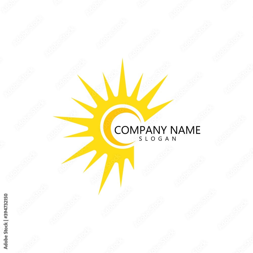 sun illustration logo