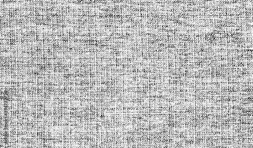 Vector fabric texture. Distressed texture of weaving fabric. Grunge background. Abstract halftone vector illustration. Overlay to create interesting effect and depth. Black isolated on white. EPS10.