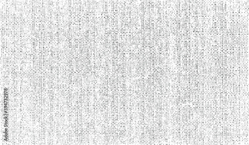 Vector fabric texture. Distressed texture of weaving fabric. Grunge background. Abstract halftone vector illustration. Overlay to create interesting effect and depth. Black isolated on white. EPS10.