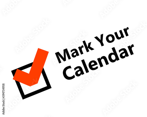 Mark Your Calendar design. Clipart image.