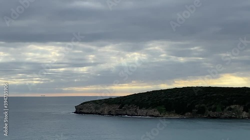 overview of the turri beach and the island of the cow, Sant'antioco, south sardinia
 photo