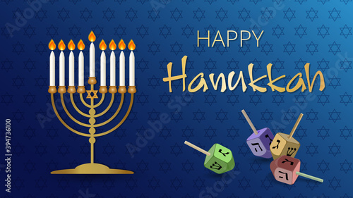 Happy Hanukkah traditional Jewish holiday