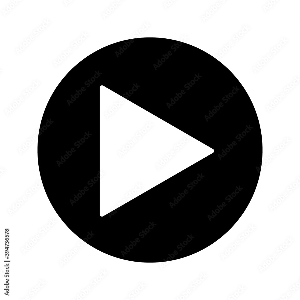 Play button Vector icon. Video play button symbol vector illustration color editable. eps 10