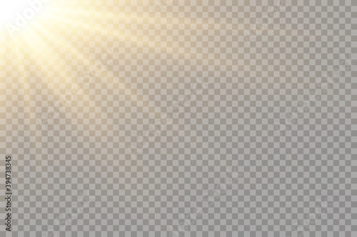 Vector transparent sunlight special lens flash light effect.front sun lens flash. Vector blur in the light of radiance.