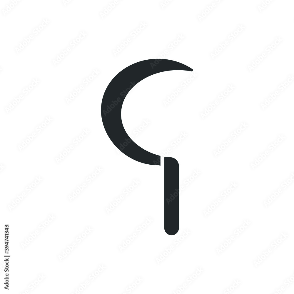 sickle scythe icon vector illustration sickle scythe icon vector illustration