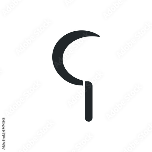 sickle scythe icon vector illustration