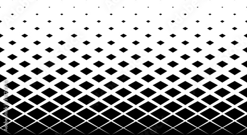 Wallpaper Mural Geometric pattern of black horizontal diamonds on a white background. 20 figures in height. The radial transformation method. Torontodigital.ca