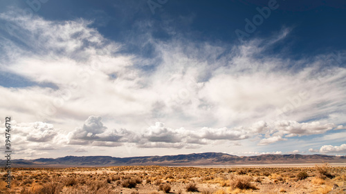 Cumulus Clouds Over a Dry Lake Bed