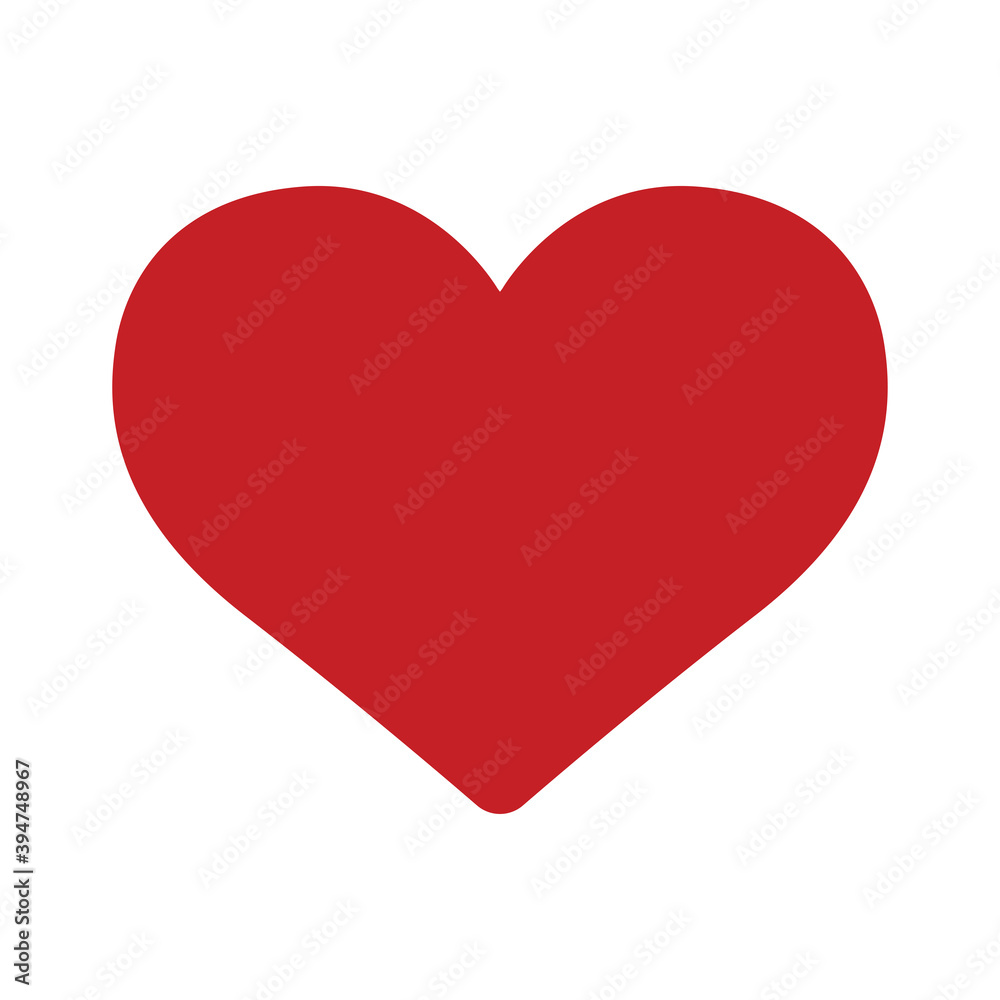 Isolated heart online digital marketing colorful icon in white background- Vector