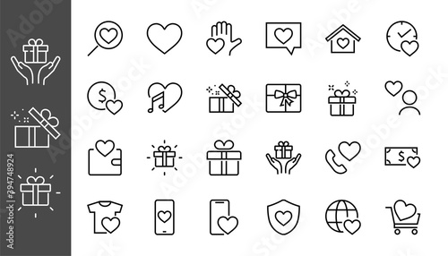  The set of icons about love contains such icons as love of music, declaration of love, heart, favorite home, Linear set. Vector on a white background. Editable stroke. 480x480