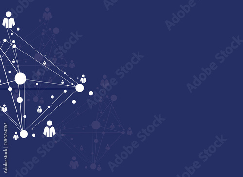 Abstract human connections headline background