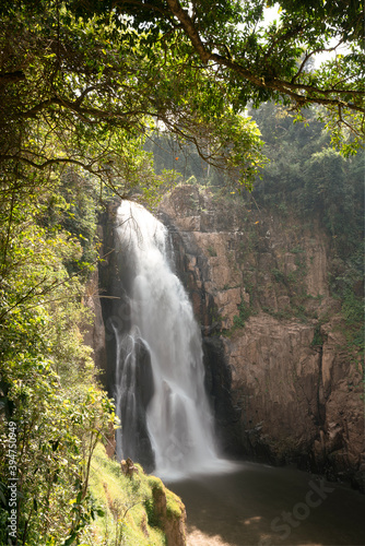 Upright photography Long exposure of Heo Narok waterfall in Khoa Yai National park  ThailandUpright photography of Thailand