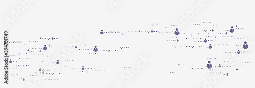 Abstract human connections headline background