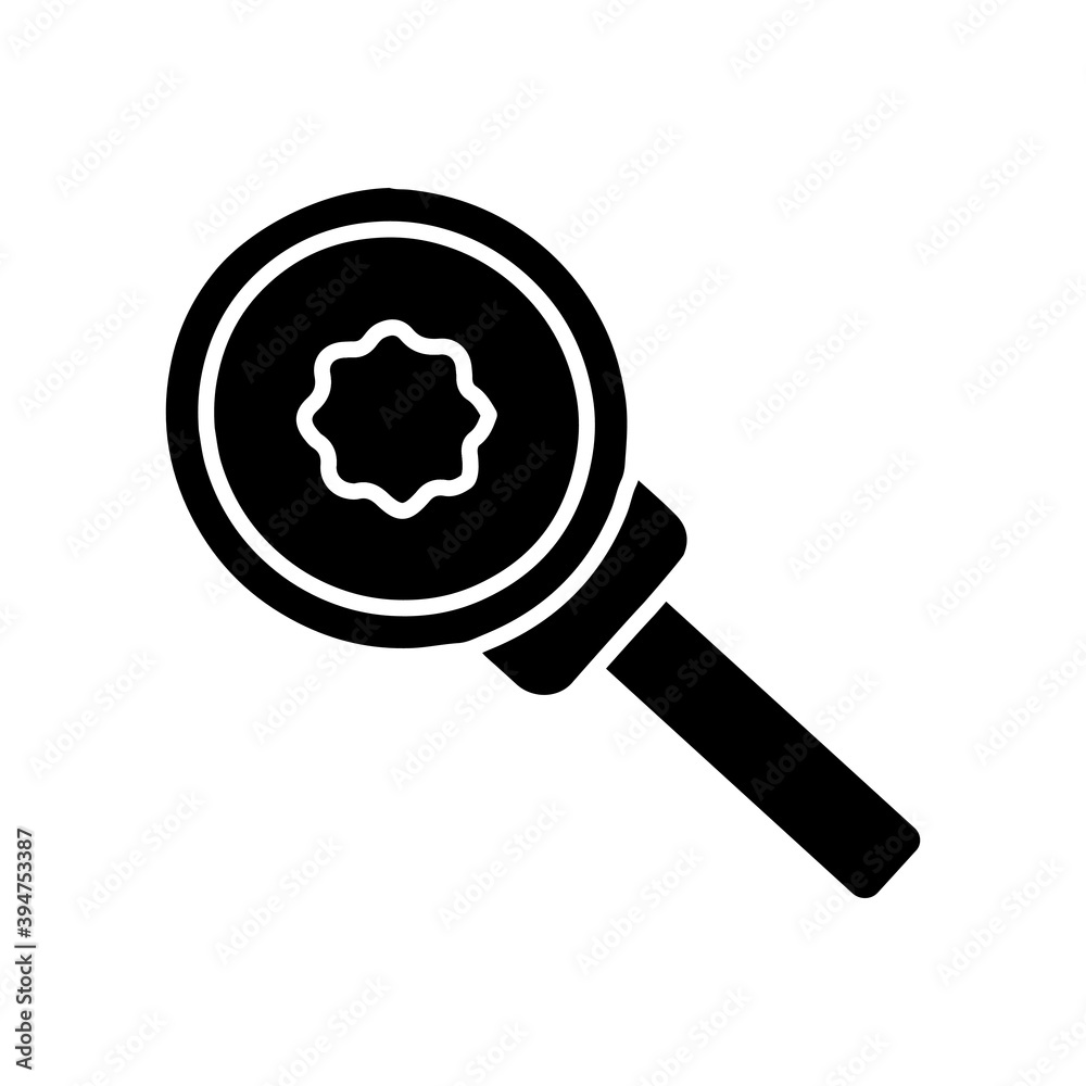 magnifying glass cancer research glyph icon magnifying glass cancer research glyph icon