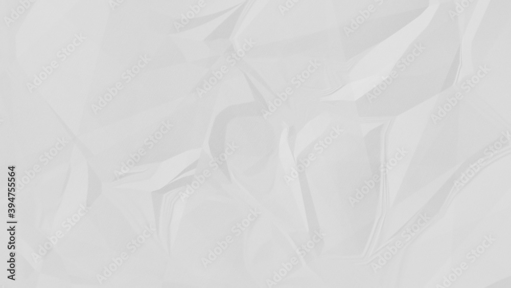 Obraz premium White crumpled sheet of paper. Realistic illustration of crushed empty blank paper page. Creased and wrinkled paper texture background.