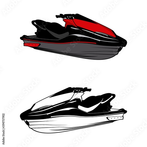 jet ski design icon illustration vector