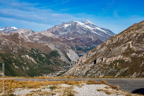 Le fornet mountains near Val dIsere, France - captured from Col de lIseran road