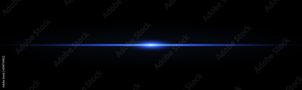 Beautiful light flares. Glowing streaks on dark background