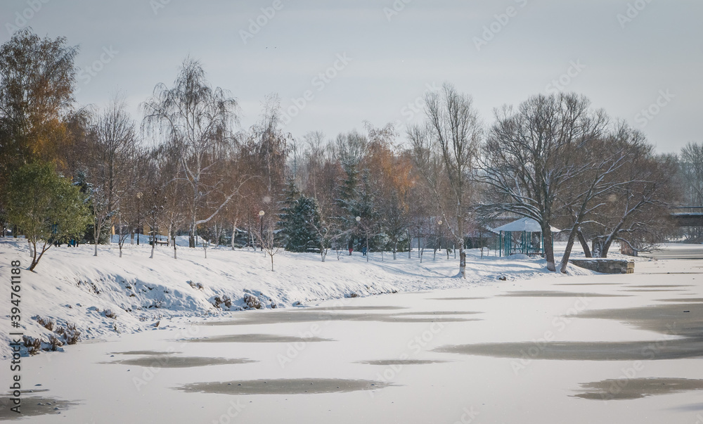 winter in Russia, Belgorod region, Alekseevka city winter in Russia, Belgorod region, Alekseevka city