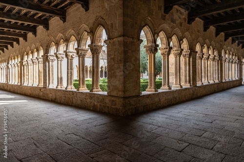 Cloister of the Monastery of Our lady Soterraña in Santa Maria la Real de Nieva in the province of Segovia (Spain)