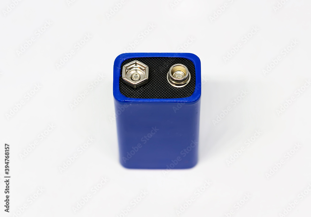 9 volt battery isolated on a white background 9 volt battery isolated on a white background