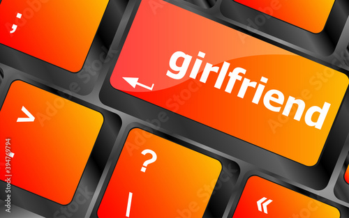 girlfriend button on computer pc keyboard key