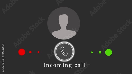 A call is coming to the smartphone. My client is calling.