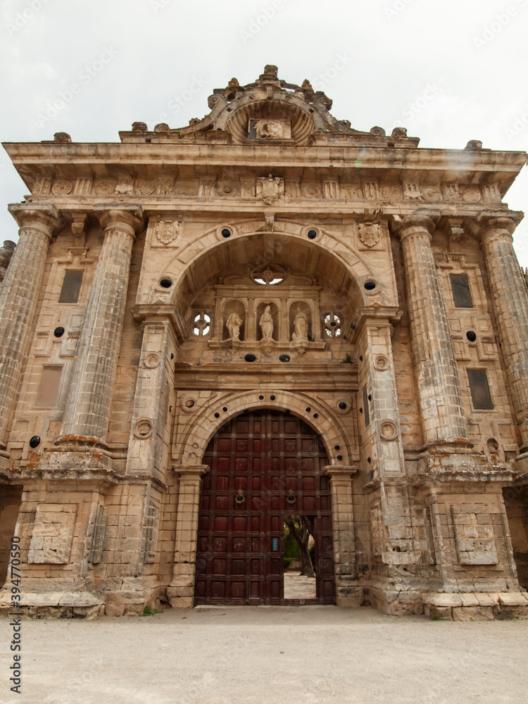 first GAte  of Monastery of the Carthusian Order placed at Jerez's city of the Frontier. Andalusia, Spain. Legendary place of foundation Andalusian (PRE) horse breed.