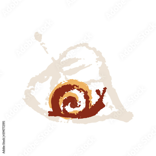 Hand drawing abstract elements of the autumn season. Warm colors and stylish compositions. Autumn mood, cozy autumn and minimal design. Vector illustration.