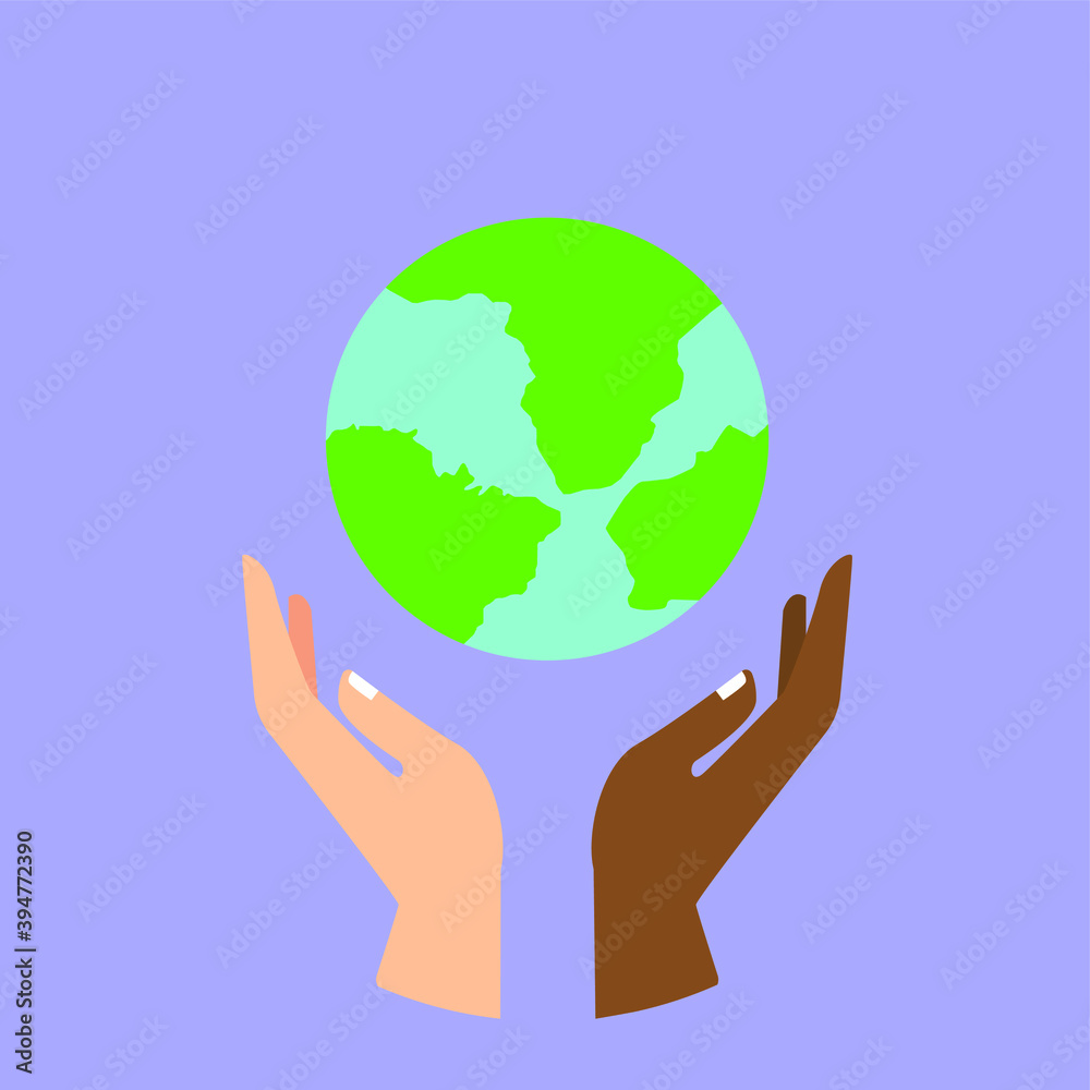 hand holding planet icon, nature protection, vector illustration hand holding planet icon, nature protection, vector illustration