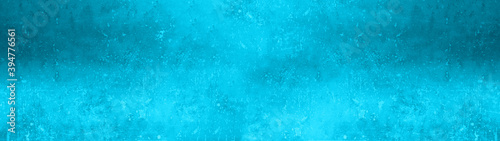 Dark turquoise blue stone concrete paper texture background banner panorama 