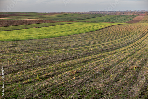 Landscape with visible farmland in the fall © rparys