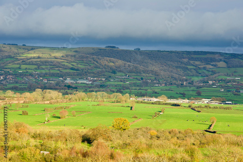 Autumn landscape, Mendip Hills and Cheddar Valley, Somerset
