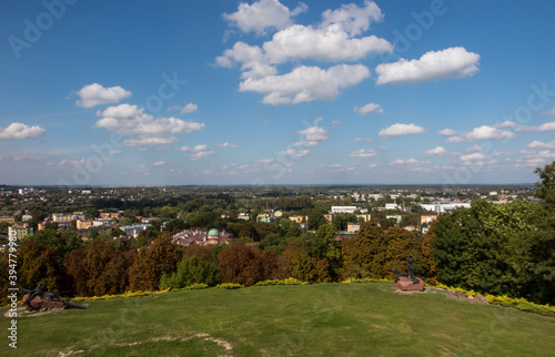Panorama of the city of Chelm in eastern Poland,